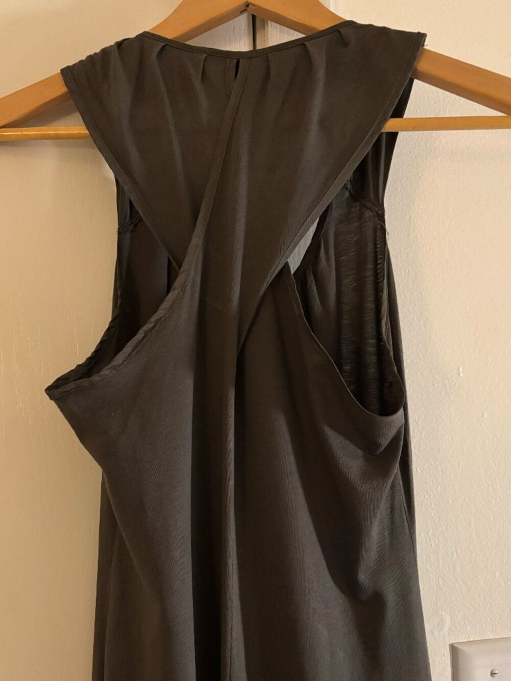 Banana Republic Open Back Maxi Dress XS | Deep Sage Grn Sleeveless Draped Dress
